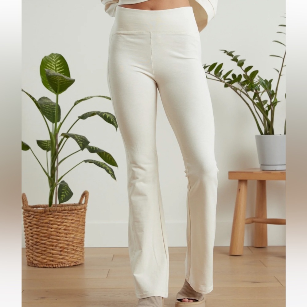 Elegant Cream Flare Pants